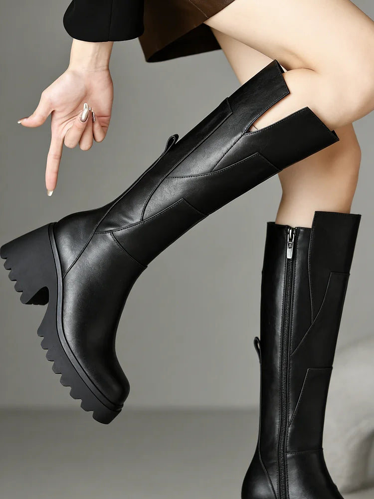 Botas de cuero mujer LORENNE® - Colección otoño/invierno