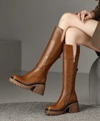 Botas de cuero mujer LORENNE® - Colección otoño/invierno